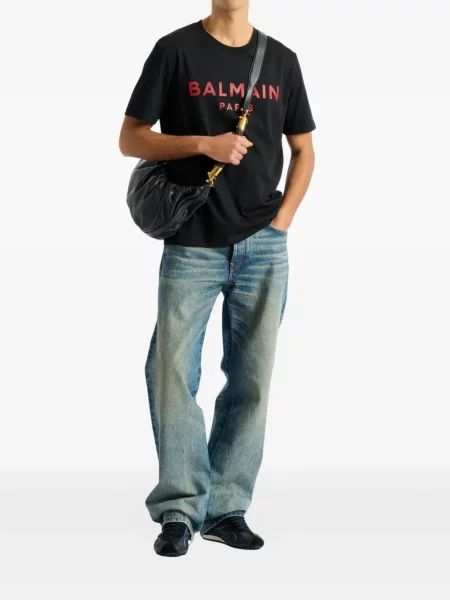 Tricou Balmain cu imagine negru