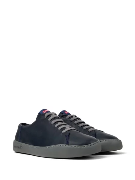 Fűzős bőr sneaker Camper kék