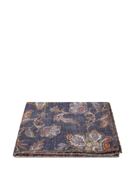 Fular Dell'oglio cu model floral cu imagine albastru