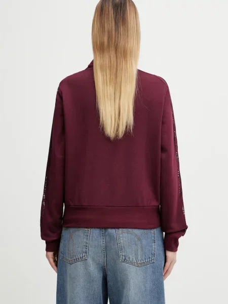 Komplet dresowy Adidas koronkowy bordowy