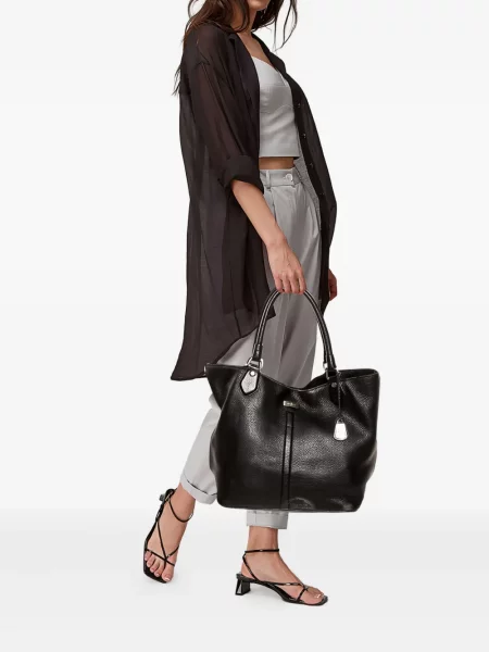 Geanta de piele Cole Haan din piele negru