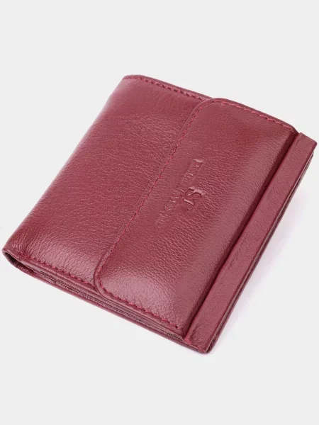 Кожаный кошелек St Leather Accessories бордовый