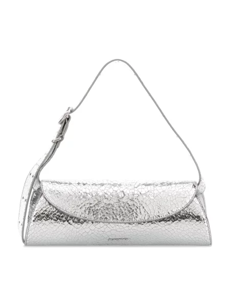 Mała torebka skórzana Jil Sander skórzana beżowa