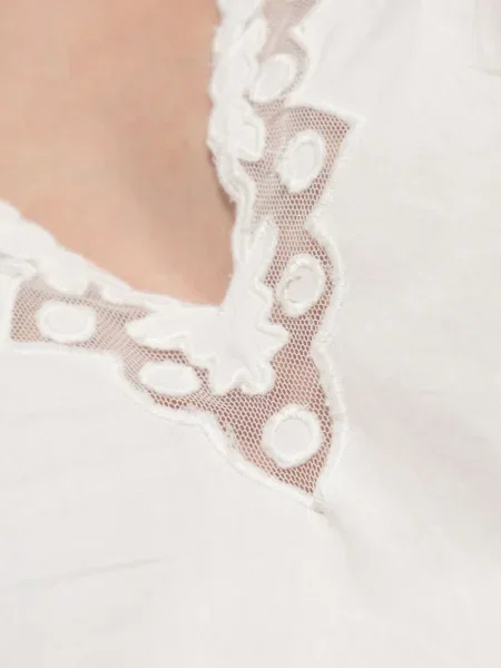 Rochie Ulla Johnson cu broderie de costum alb