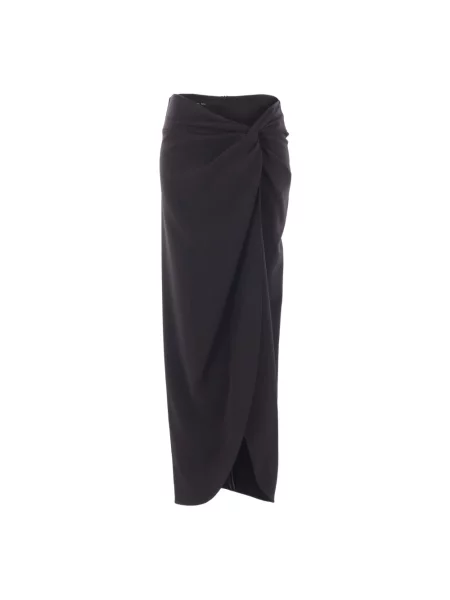 Spódnica midi Federica Tosi do kolan wiązana czarna
