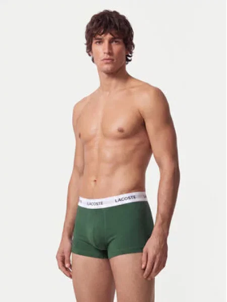 Pánske boxerky Lacoste 3 páry black/green/navy blue biela