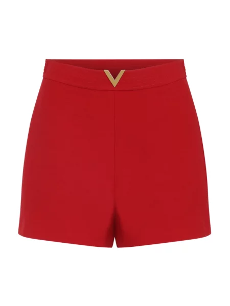 Lniane bermudy Valentino czerwone