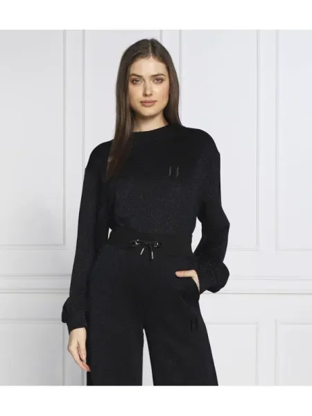 Karl Lagerfeld Hanorac Puffy Sleeve Glitter albastru