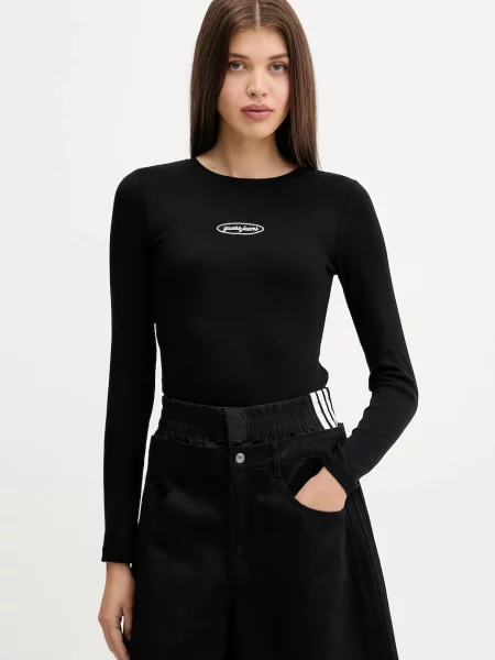 Блуза с дълги ръкави Guess Jeans черно