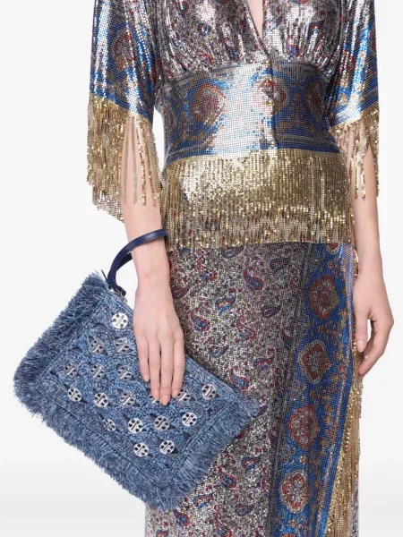 Rochie din denim Rabanne albastru