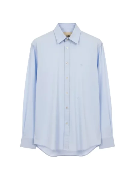 Lung cămașă Valentino Garavani cu broderie albastru