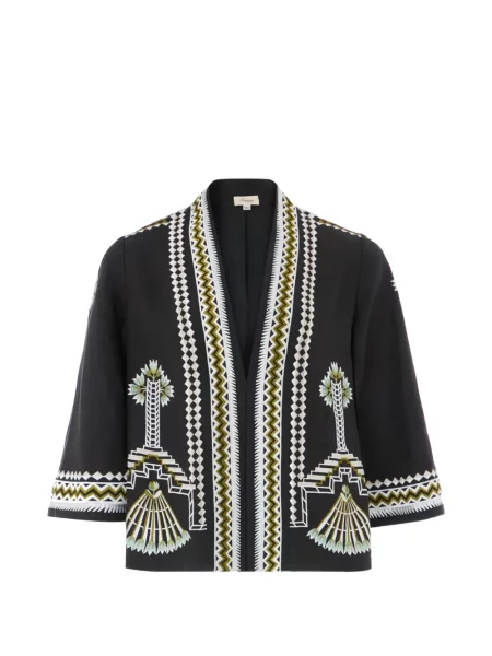 Geacă Temperley London cu broderie de in negru