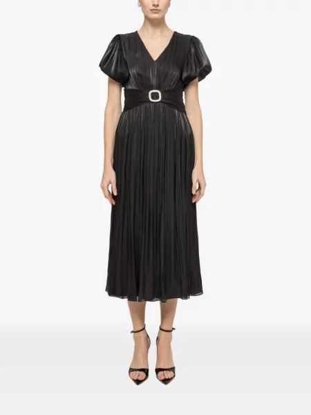 Rochie midi Nissa de cristal de costum negru