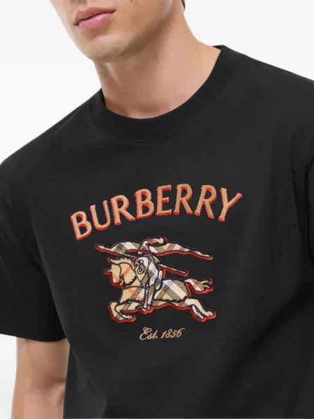 Tricou Burberry în carouri negru
