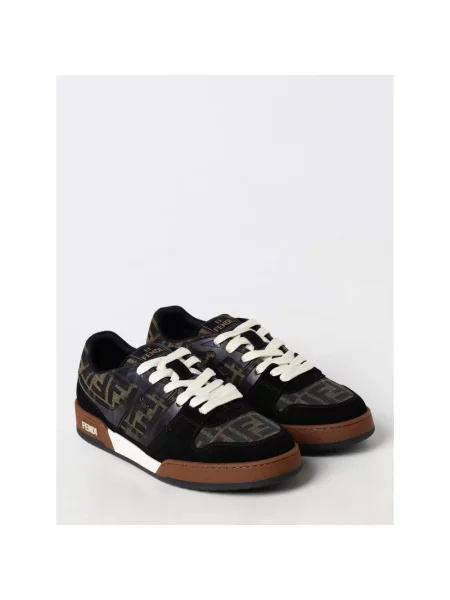 Sneakersy Fendi skórzane czarne
