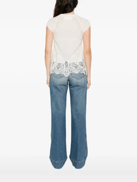 Top Ermanno Scervino tricotate alb