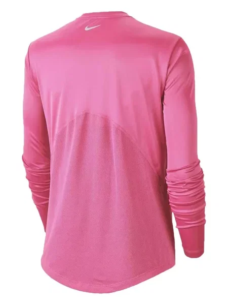 Koszulka Nike polarowa do biegania z nadrukiem szara