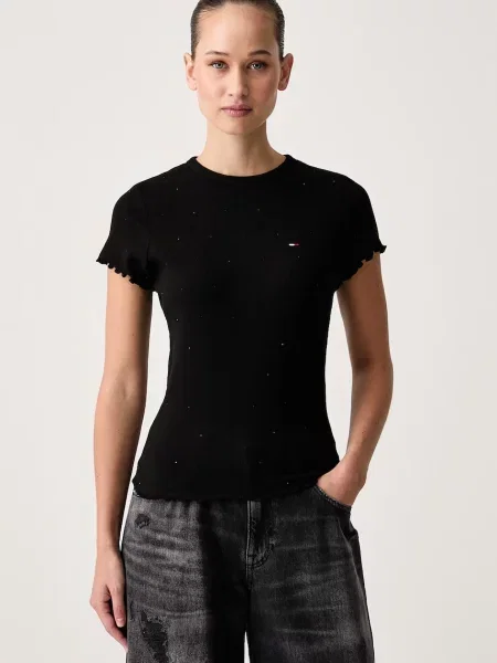 Tommy Jeans tričko s černé