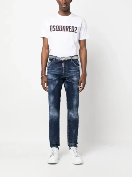 Proste jeansy Dsquared2 niebieskie