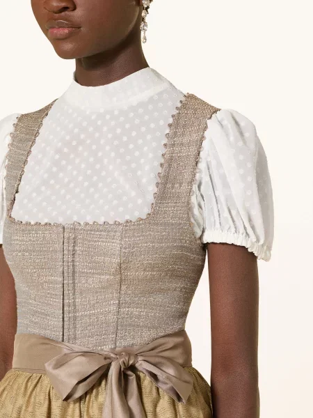 Kinga Mathe Sukienka Dirndl Z Bouclé Vincenza beige beżowa