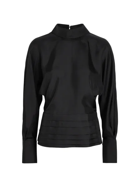 Top Róhe plisat negru