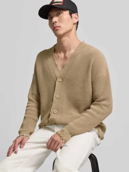 Kardigan o kroju regular fit z efektem znoszenia Mm6 Maison Margiela