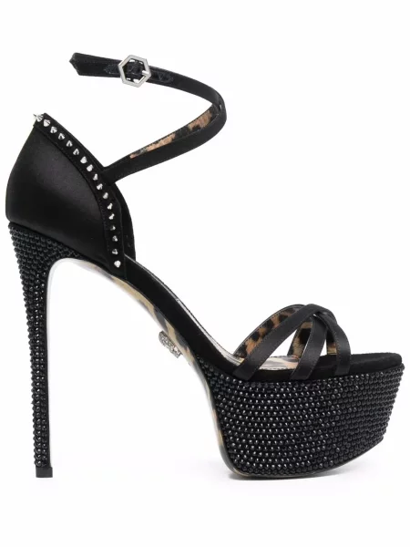 Sandale Philipp Plein cu platformă negru