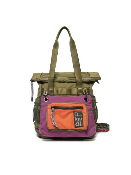 Desigual Kuprinė ruda / purpurinė / neoninė oranžinė chaki