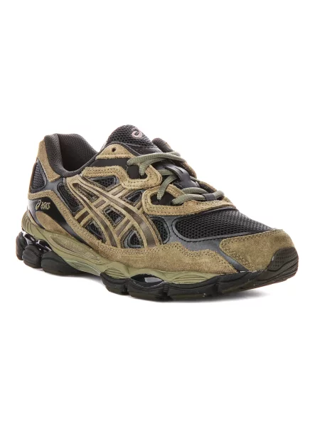 Sneakersy Asics skórzane zielone