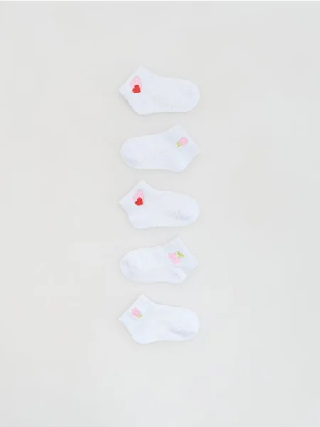 Reserved Вишиті шкарпетки набір з 5 білий