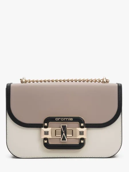 Кожаная сумка Cromia бежевая