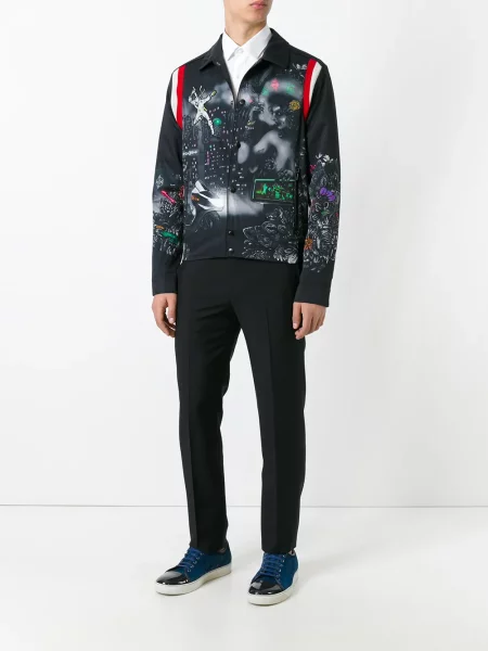 Geacă bomber Lanvin cu imagine negru