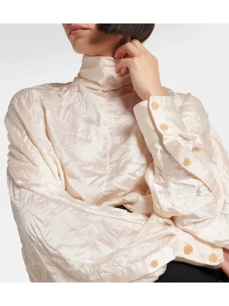 Top Khaite din satin alb