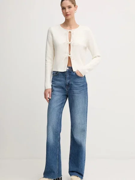 Кардиган з вовною OUI бежевий