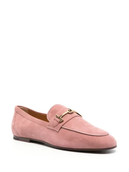 Zomšinės loaferiai Tod's rožinė