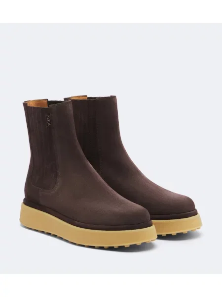 Členkové čižmy Tod's hnedá