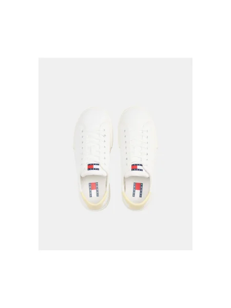 Tommy Jeans Sportcipők Tjw Flatform Canvas Sneaker Ekru fehér