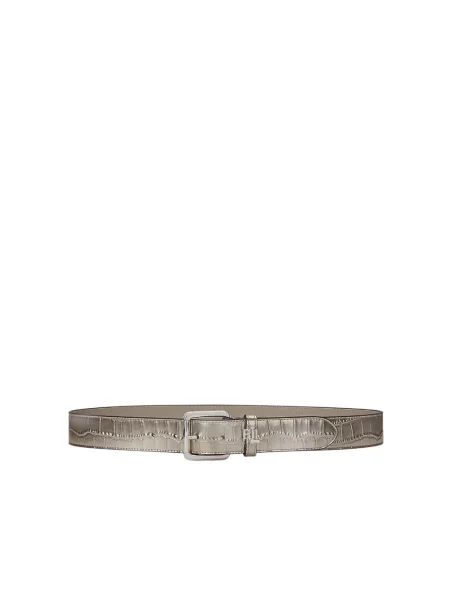 Pasek Ralph Lauren skórzany szary