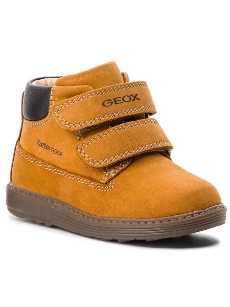 Šnurovacie čižmy Geox hnedá