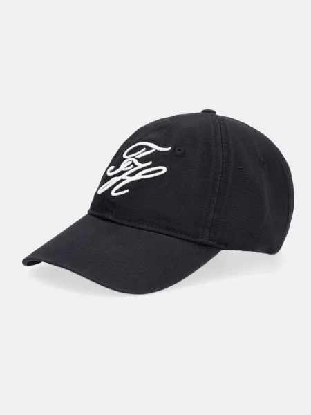 Kapa s šiltom Tommy Hilfiger Logo Embroidery Baseball Cap črna