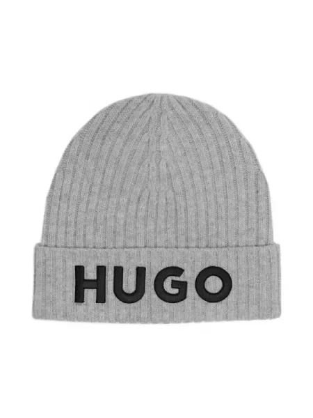 HUGO Gyapjú sapka Unisex X szürke
