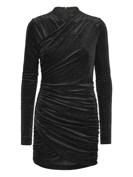 Rochie maxi Rotate Birger Christensen de catifea lungă de costum negru