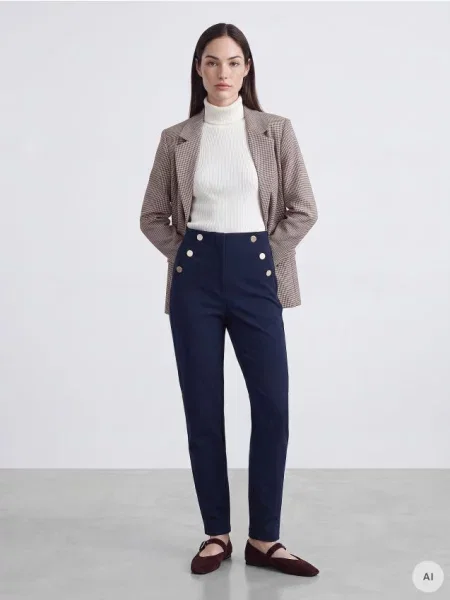 Mohito Skinny kelnės plieno mėlyna