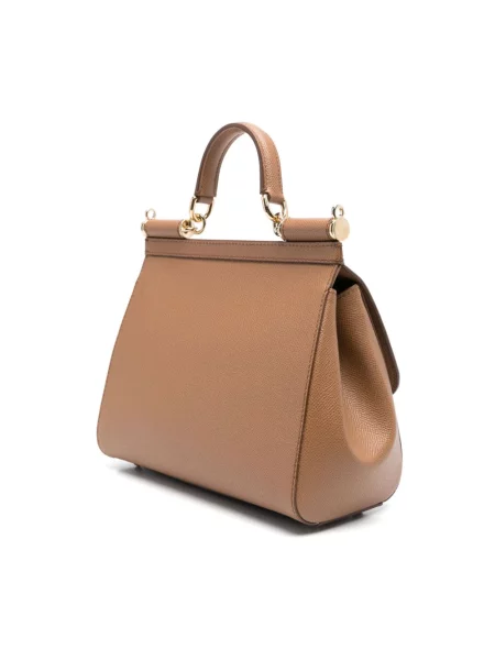Torebka Dolce And Gabbana skórzana brązowa