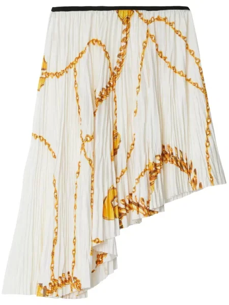 Fustă Burberry cu imagine alb