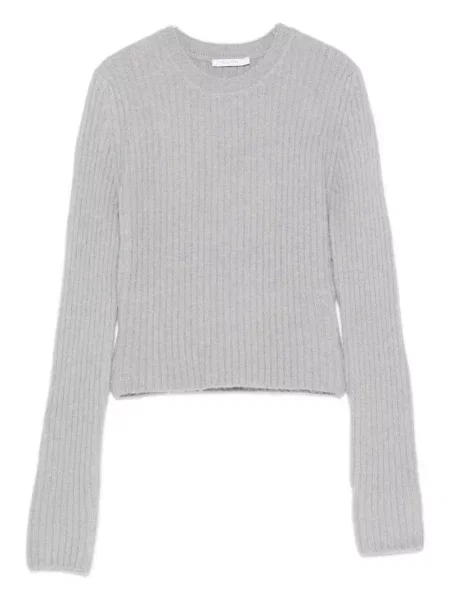Pulover Patrizia Pepe cu decolteu rotund gri