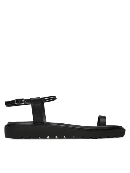Calvin Klein Jeans Сандали Rope Toe Post Sandal Lth Mg черен
