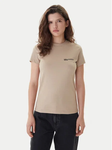 Тениска Karl Lagerfeld Jeans зелено