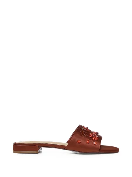 Sandale V°73 din satin maro