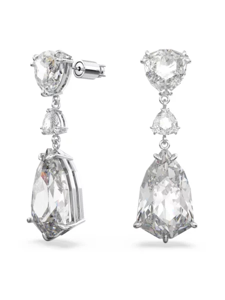 Kolczyki Swarovski szare